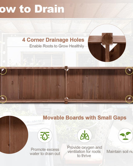 Giantex Wood Raised Garden Bed