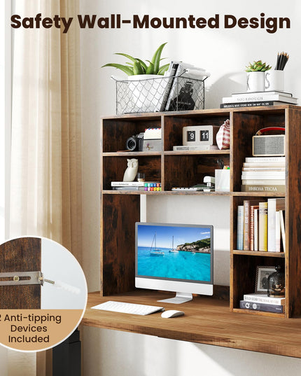Giantex Desktop Bookshelf for Dorm College Office Home