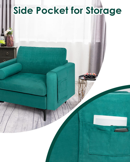 Giantex Sofa Chair, Accent Armchair w/Comfy Cushion