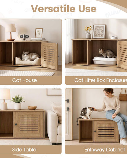 GIANTEX 31.5" Wooden Cat Litter Box Enclosure