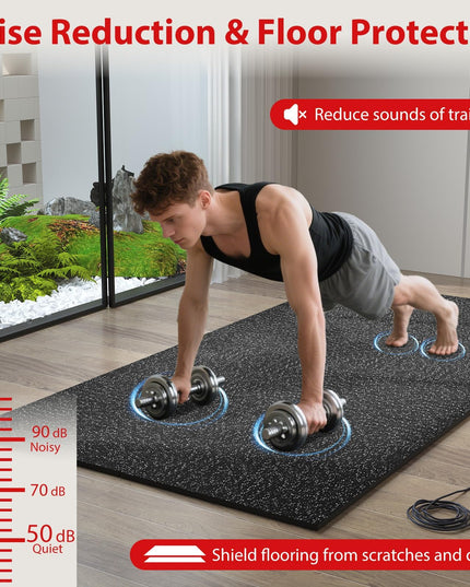 Giantex 0.4" Thick 24"x24" Interlocking Rubber Gym Floor Mats