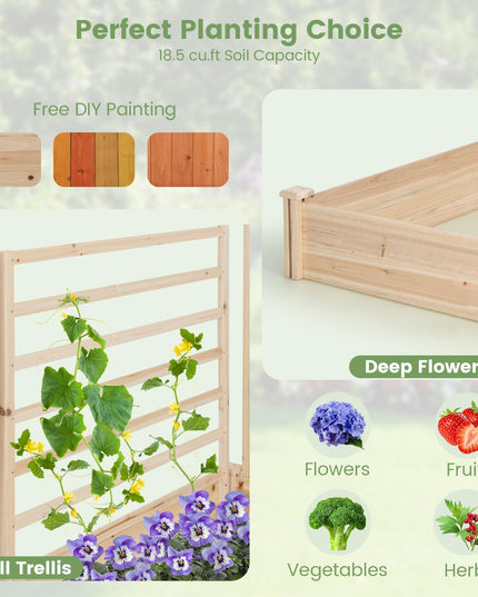 Giantex Raised Garden Bed with Trellis