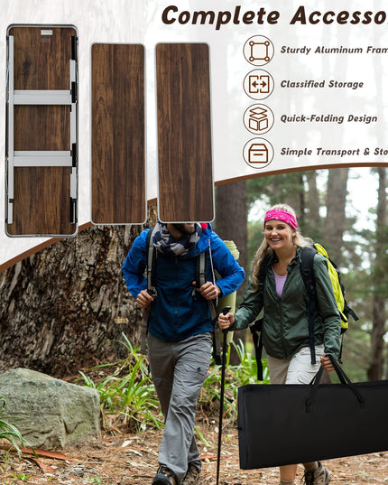 Folding Camping Table - Giantex