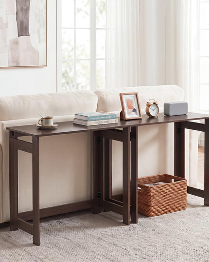 Giantex 32" Narrow Folding Console Table with Foldable Legs