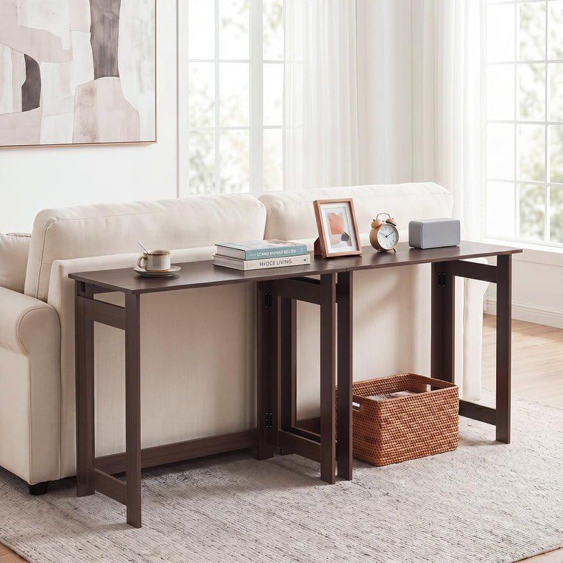 Giantex 32" Narrow Folding Console Table with Foldable Legs