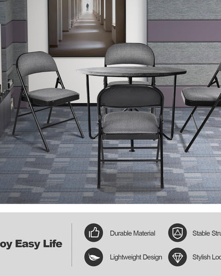 Lot de 6 chaises pliantes Giantex - Chaises de salle d'attente avec structure métallique
