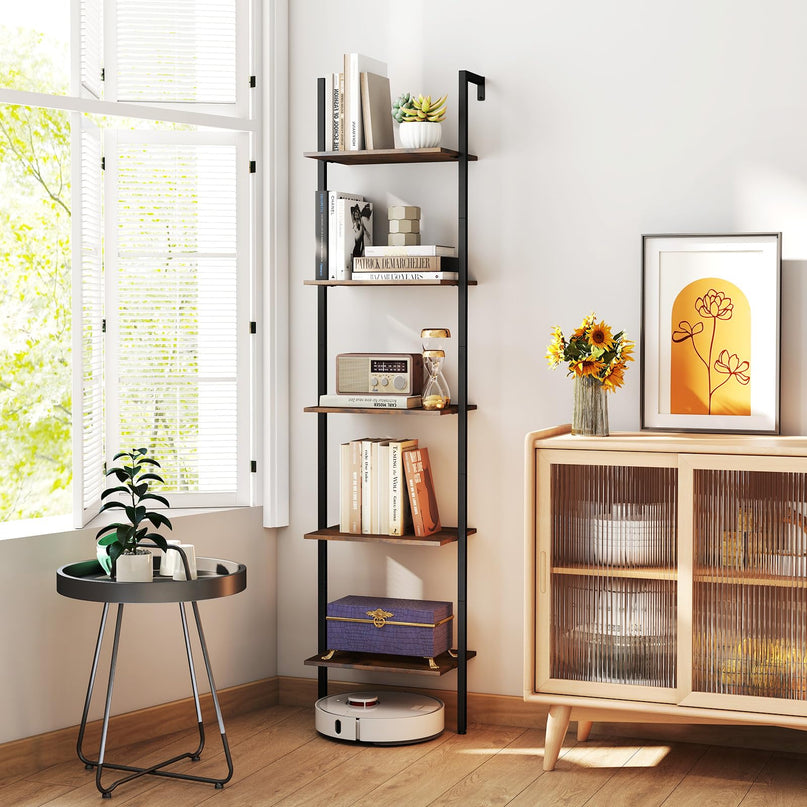 Giantex 5 Tier Ladder Shelf for Living Room Bedroom Home Office