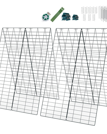 8 Panels Cucumber Trellis, A-Frame Garden Trellis for Plant Climbing