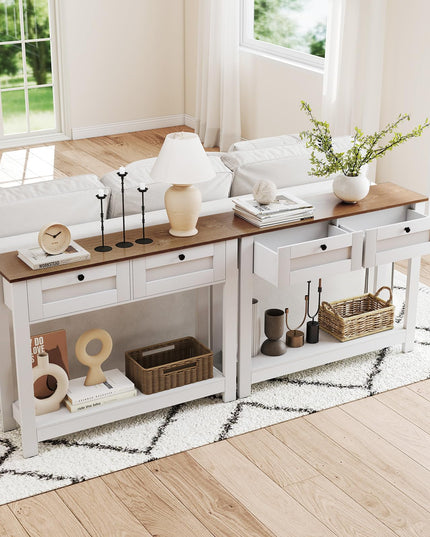 Giantex 42" Farmhouse Console Table with 2 Drawers
