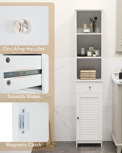 Giantex Narrow Floor Storage Cabinet with Adjustable Shelves