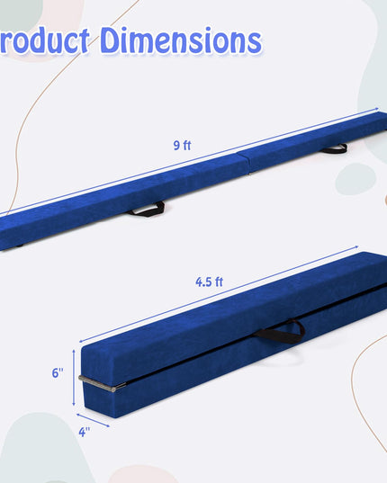 Giantex 9FT Balance Beam Folding Gymnastics Beam