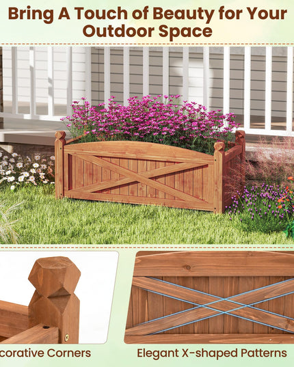 Giantex Rectangular Garden Bed for Vegetables Flower Herb Fruit