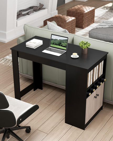 Giantex Counter Height Bar Table with Storage Cabinet