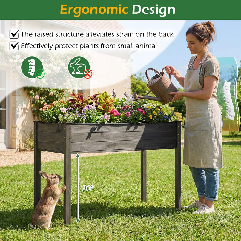 Raised Garden Bed with Legs (47" L x 23" W x 30" H)