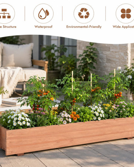 Giantex 36" x 7" x 6.5" Raised Garden Bed for Planting Garden Backyard Patio