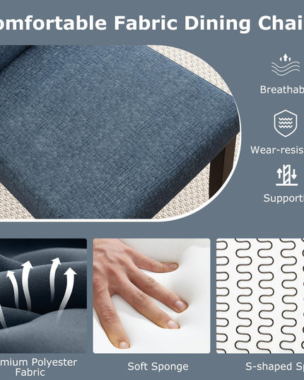 Giantex Upholstered Dining Chairs Set for Restaurant