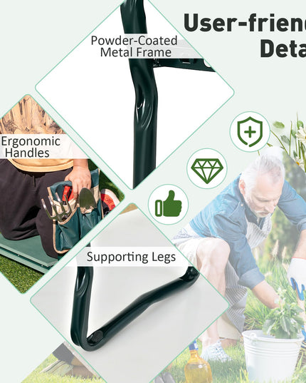 Giantex Garden Kneeler & Seat Folding Gardening Stool Holds 330 LBS