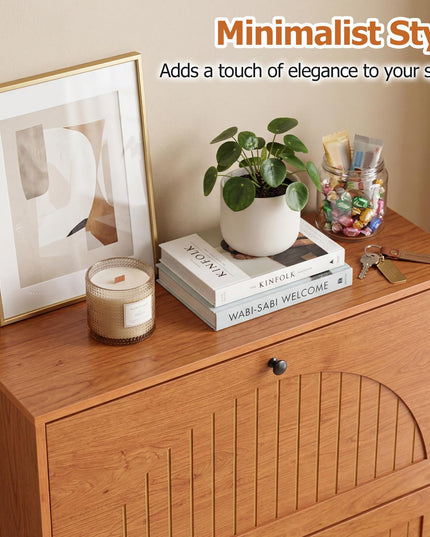 Giantex Shoe Storage Cabinet with 2 Flip Drawers