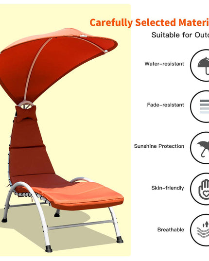 Giantex Arc Stand Porch Swing Hammock Chair w/Canopy for Garden Backyard