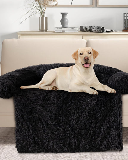 Giantex Calming Dog Bed - Fluffy Plush Pet Bed for Couch, Removable Washable Cover