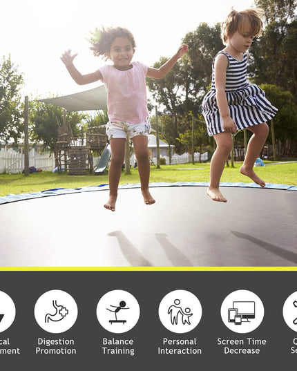Replacement Trampoline Mat, High-Elastic PP Weather-Resistant Mat Fits 8 10 12 14 16ft Round Frame