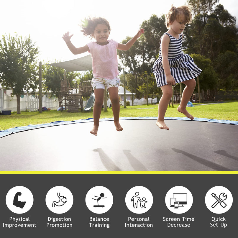 Replacement Trampoline Mat, High-Elastic PP Weather-Resistant Mat Fits 8 10 12 14 16ft Round Frame