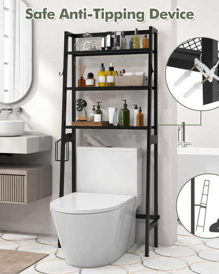 Giantex Over The Toilet Storage Shelf - 3-Tier Freestanding Above Toilet Rack