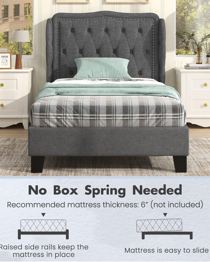 Giantex Twin Bed Frames with Headboard