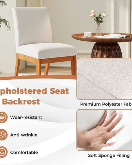 Giantex Upholstered Dining Chairs Set of 2/4 for Dining Room