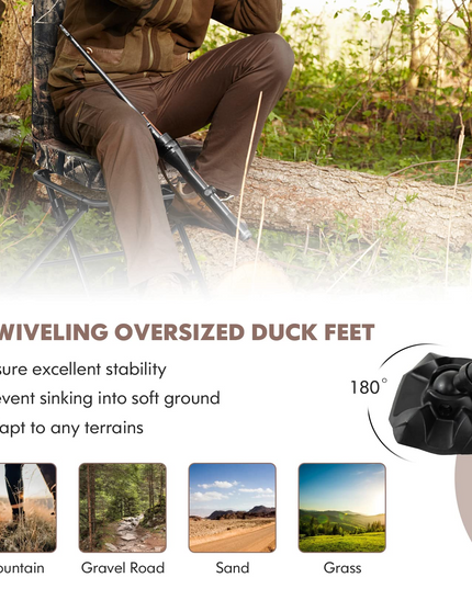 Giantex Hunting Chairs for Blinds - 360° Swivel Silent Hunter Chair