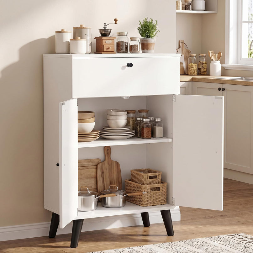 Giantex Kitchen Buffet Cabinet with 1 Drawer 2 Doors & Adjustable Shelf