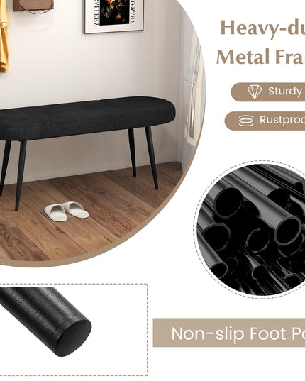 Giantex 47 inch Entryway Bench - End of Bed Bench