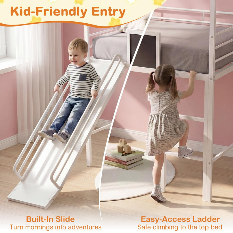 Giantex Twin Size House Loft Bed Low Loft Bedframe