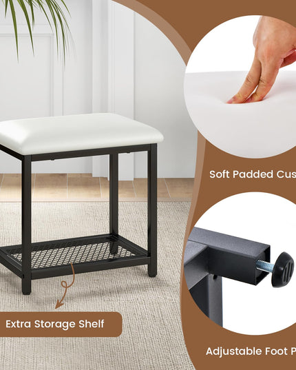 CHARMAID Ladder Vanity Desk Set