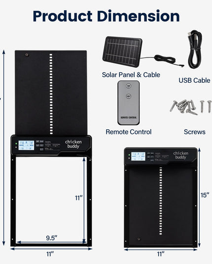 Giantex Aluminum Auto Chicken Coop Door Solar Powered with Light Sensor & Timer