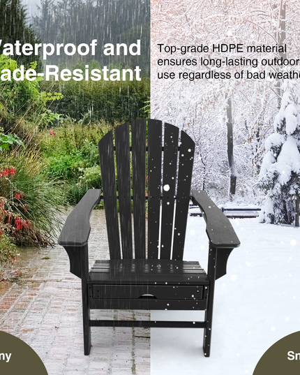 Giantex Adirondack Chair Weather Resistant HDPE Outdoor Fire Pit Chairs