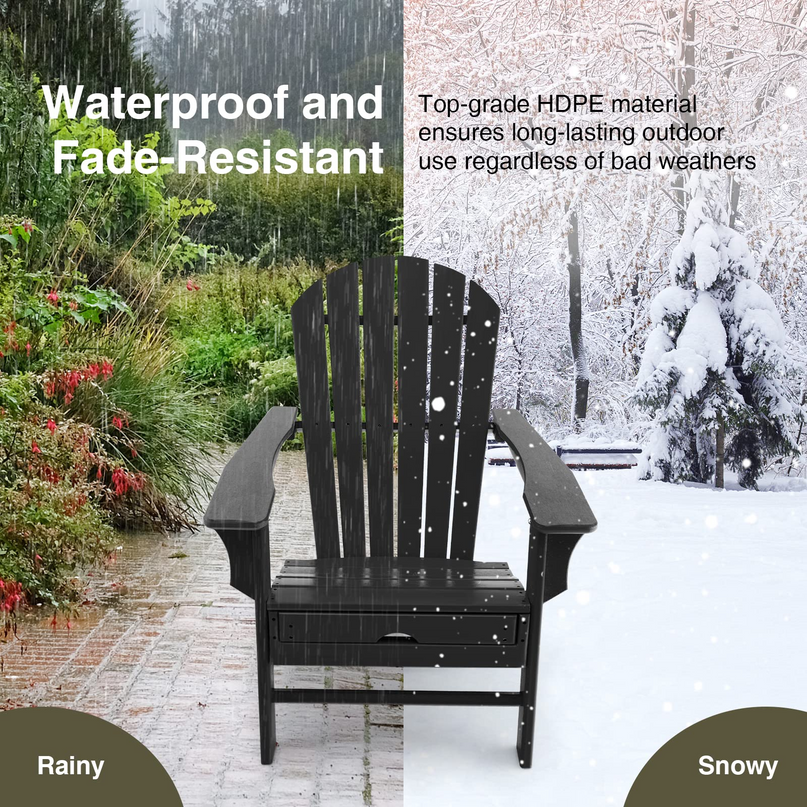 Giantex Adirondack Chair Weather Resistant HDPE Outdoor Fire Pit Chairs