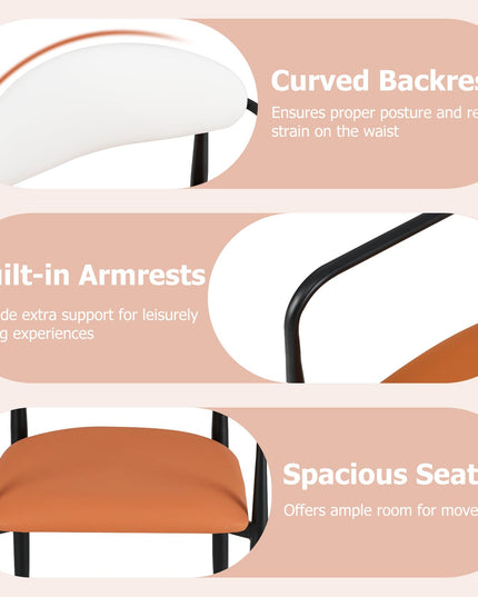 Giantex Modern Dining Chairs Set of 2/4 with Padded Seat