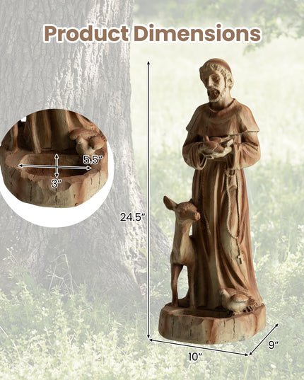 Giantex St. Francis Garden Statue with Bird Feeder