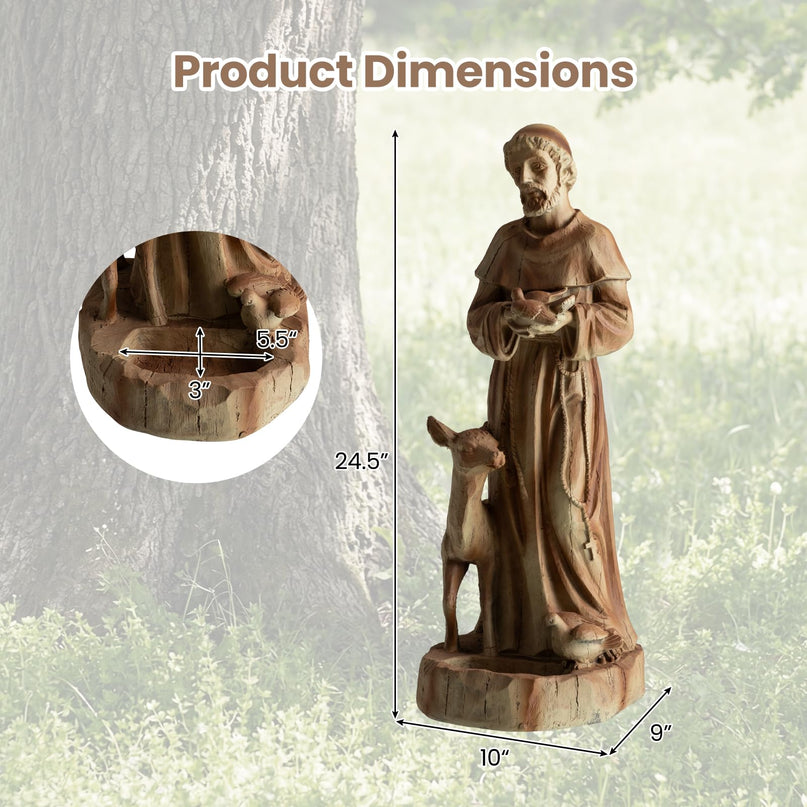Giantex St. Francis Garden Statue with Bird Feeder
