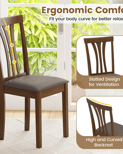 Giantex Wooden Dining Chairs Set for Living Room