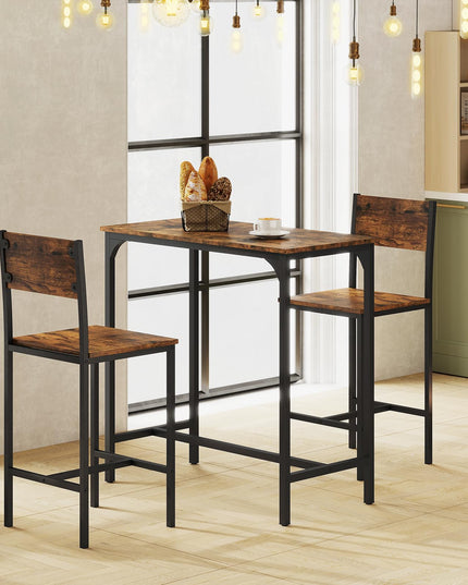 Giantex Bar Table and Chair Set with 2 Counter Height Bar Stools