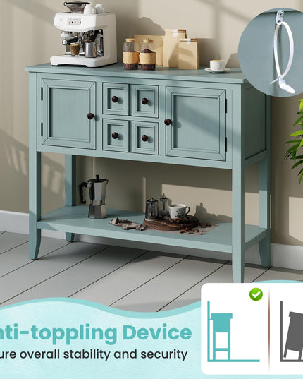 Giantex Sideboard Buffet Cabinet with Storage, 42’’ Wood Credenza
