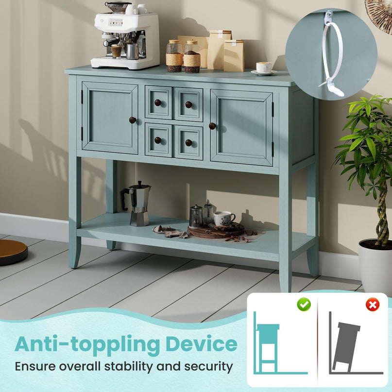 Giantex Sideboard Buffet Cabinet with Storage, 42’’ Wood Credenza