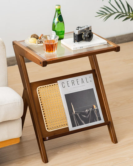 Giantex Rattan Side Table