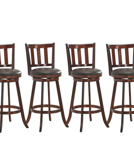 Bar Stools Set of 2 or 4, Counter Height Dining Chair, Fabric Upholstered 360 Degree Swivel