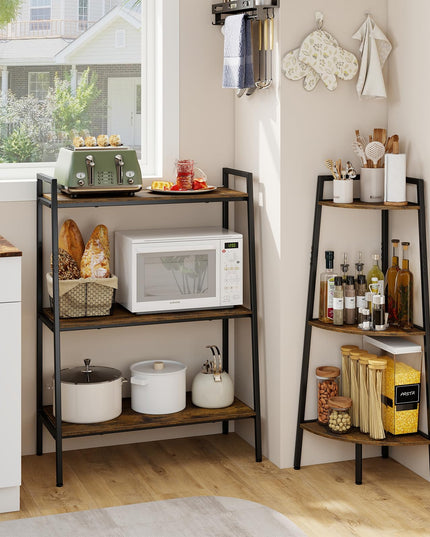 GIANTEX 3-Tier Ladder Shelf & Corner Shelf Set