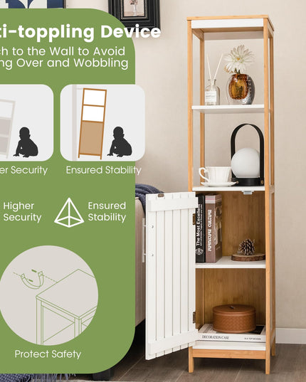 Giantex Bathroom Storage Cabinet Freestanding