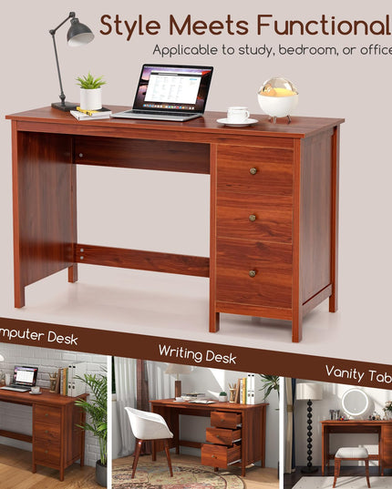 Giantex Computer Desk with 3 Storage Drawers