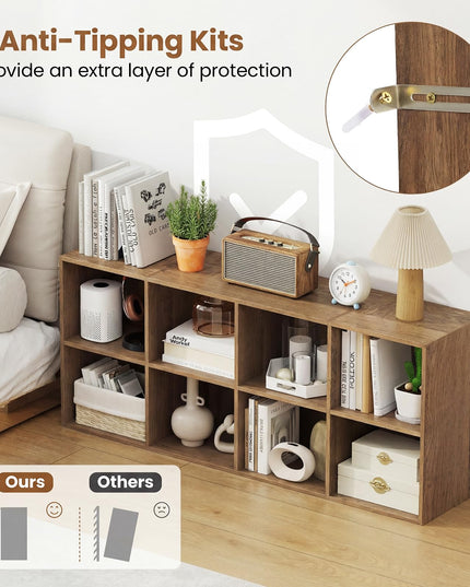 Giantex 8-Cube Bookcase with Anti-Tipping Kits